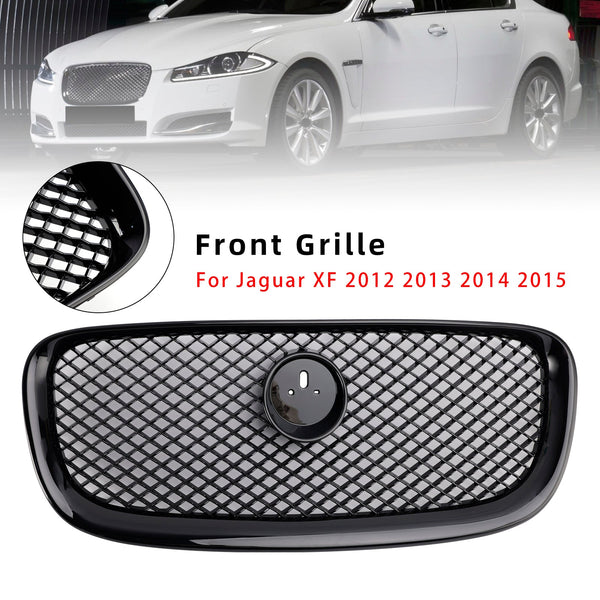 2012-2015 JAGUAR XF XF-R Stile Grilla frontale Grille Grille Gloss Black Generico