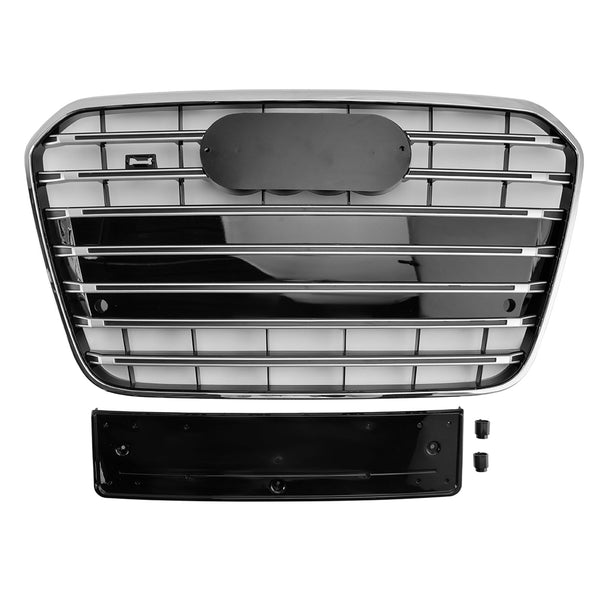 2012-2015アウディA6 C7 S6スタイルクロムフロントバンパーグリルグリルジェネリック