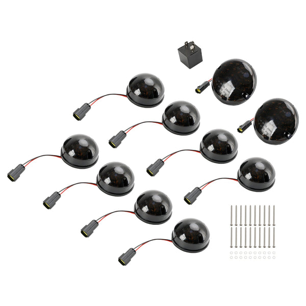 1983-1990 Land Rover Defender 90/110 10Pcs Smoke Led DRL Driving Daytime Fog Luzes traseiras Kit genérico