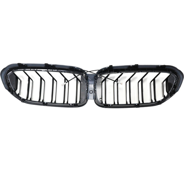 2017-2020 BMW 5-serie G30 G31 dobbel lamell foran nyregriller blank svart Generisk