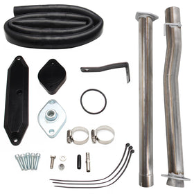 Tubo de escape silenciador de 4 pulgadas + kit de eliminación EGR para Ford F250 F350 F450 Super Duty genérico 11-22 6.7L