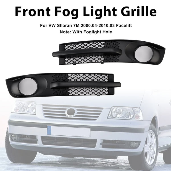 US: Front Bumper Fog Light Grill Fit VW Sharan 7M 2000-2010 W/ Foglight Hole
DE: Links Rechts Gitter Nebelscheinwerfer Lüftungsgitter für VW Sharan 2000-2010