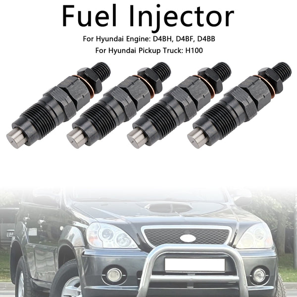 4PCS Fuel Injector 33800-42500 Fit Hyundai D4BH D4BF Pickup H100 Minivan H1