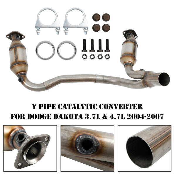 2004-2007 Dodge Dakota 4.7L V8 Y Pipe Conversores Catalíticos Genéricos Diretos