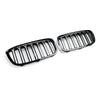 2018-2021 BMW 2 Series F45 F46 2PCS Gloss Black Front Kidney Grill Grille