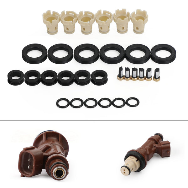 2000-2004 Toyota Tundra Fuel Injectors Rebuild kit o-rings Seals Filters Caps FJ585 23209-62040 M717 Generic