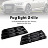 2016-2018 Audi A4 B9 Standard Version into RS4 Style 2PCS Front Fog Light Grille Lower Bumper Grill 8W0 807 681 R 8W0 807 682 R Generic