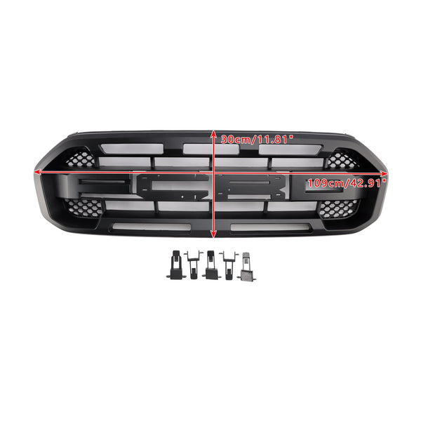 2019-2023 Ford Ranger No Front-kameraer Black Raptor Style Front Bumper Grille Grill Generic