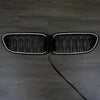 2017-2020 BMW 5-serie G30 G31 dobbel lamell foran nyregriller blank svart Generisk