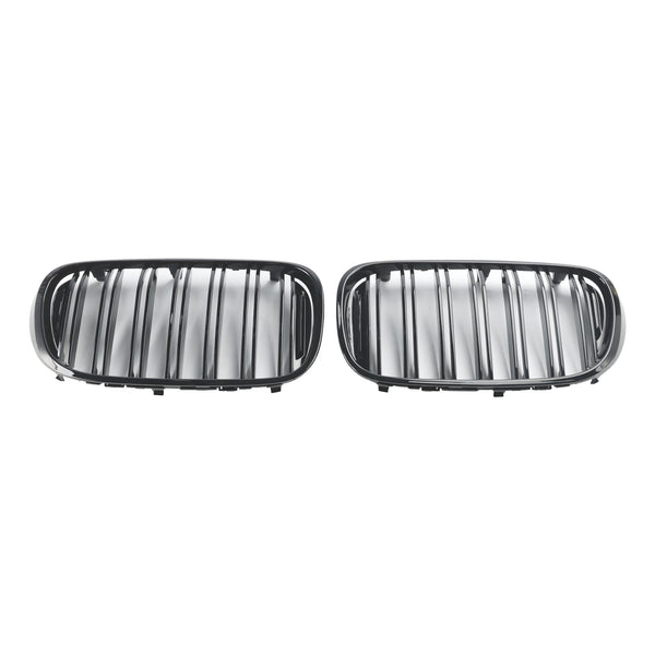 2015.07-2019.01 BMW 7 Serie G11 Lange wielbasis Pre-Facelift Zwart 2 Latten Niergrille vooraan Generiek