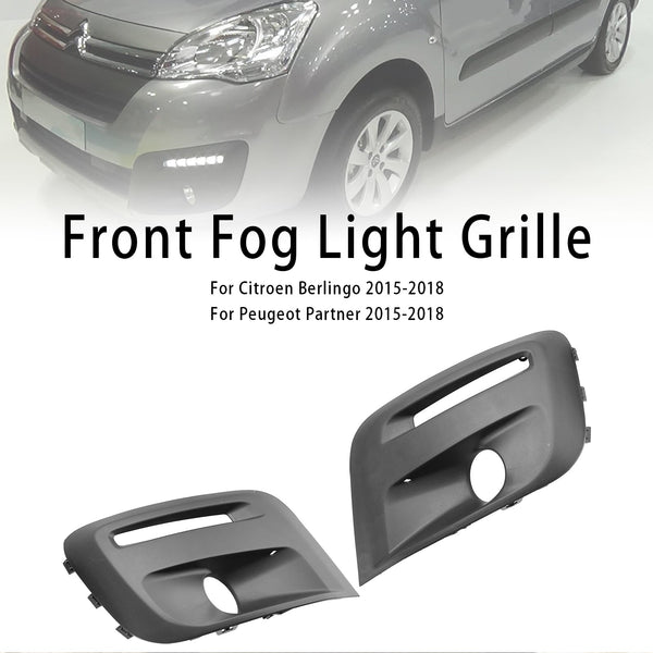 2015-2018 Citroen Berlingo Peugeot Partner Front Bumper Foglight Grille 1513564680