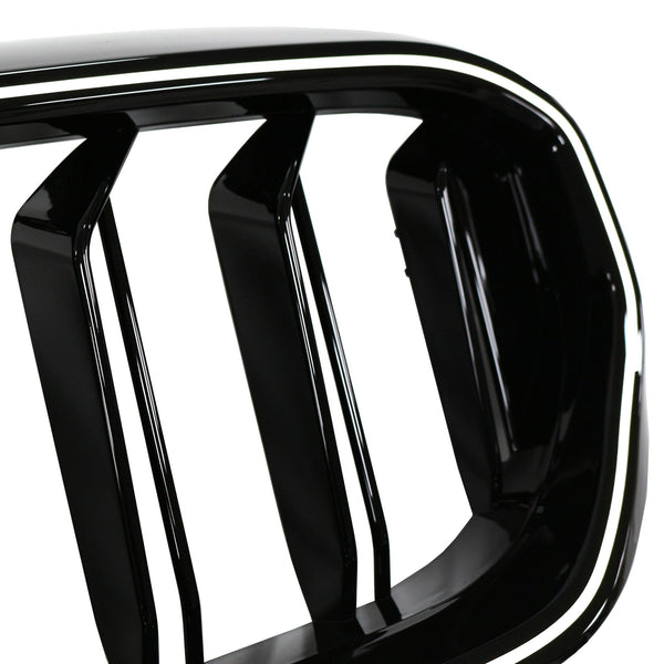 2021-2024 BMW 5-serie G30 G31 G38 dobbel lamell foran nyregriller blank svart Generisk