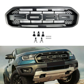 Grade do para-choque dianteiro estilo Raptor Ford Ranger 2019-2023 preta genérica