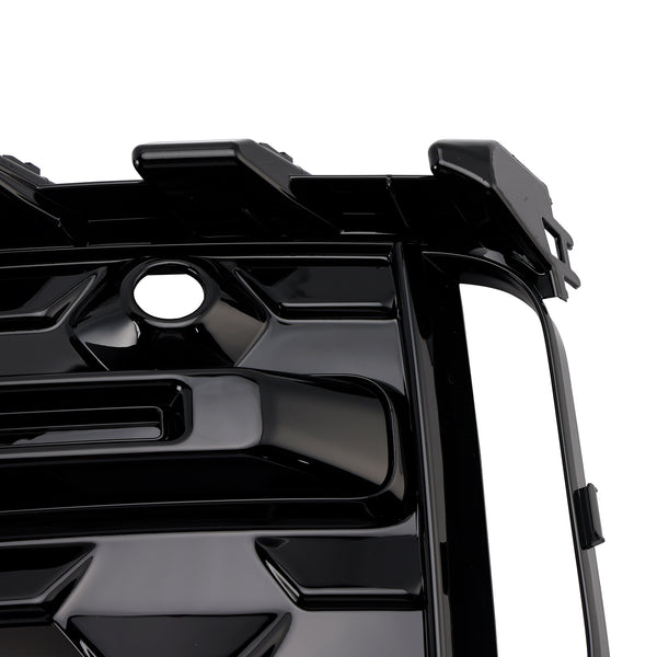 2PCS Front Bumper Fog Light Grille Trim Fit Audi A6L C8PA 2023+ Black