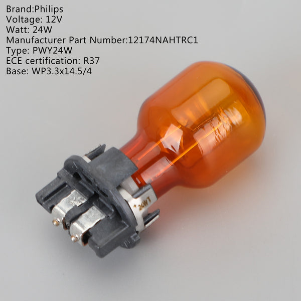 Philips 12174NAHTRC1 Car Standard Auxiliary Bulbs PWY24W 12V24W WP3.3x14.5/4 Generic