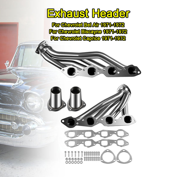 1971-1972 Chevrolet Corvette/Impala/Chevelle/Caprice 6.6L avgasgrenrör Shorty Header Generic