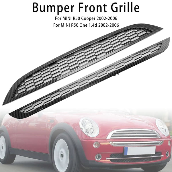 2002-2006 Mini Cooper R50 R52 R53 2Pcs Honeycomb Mesh Front Grille Grill