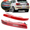 Left&Right Rear Bumper Reflector Tail Light Lamp Red Lens For Audi Q7 2007-2015