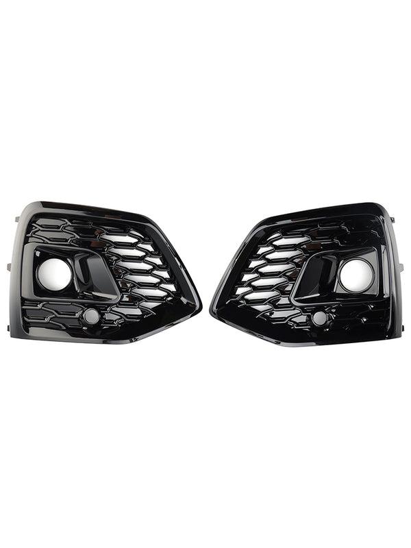 RSQ5 Style Front Fog Lamp Grille Cover Fit Audi Q5 SQ5 S-Line 2021-2025 Black