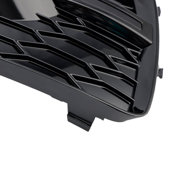 2013-2015アウディQ3 RSQ3スタイルハニカムフロントフォグライトカバーグロスブラックジェネリック