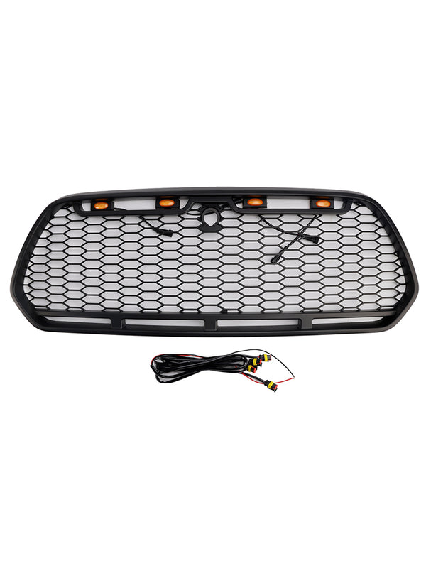 Matt svart frontstøtfangergrill Passer til Ford Transit MK8 2015-2018 Raptor m/LED