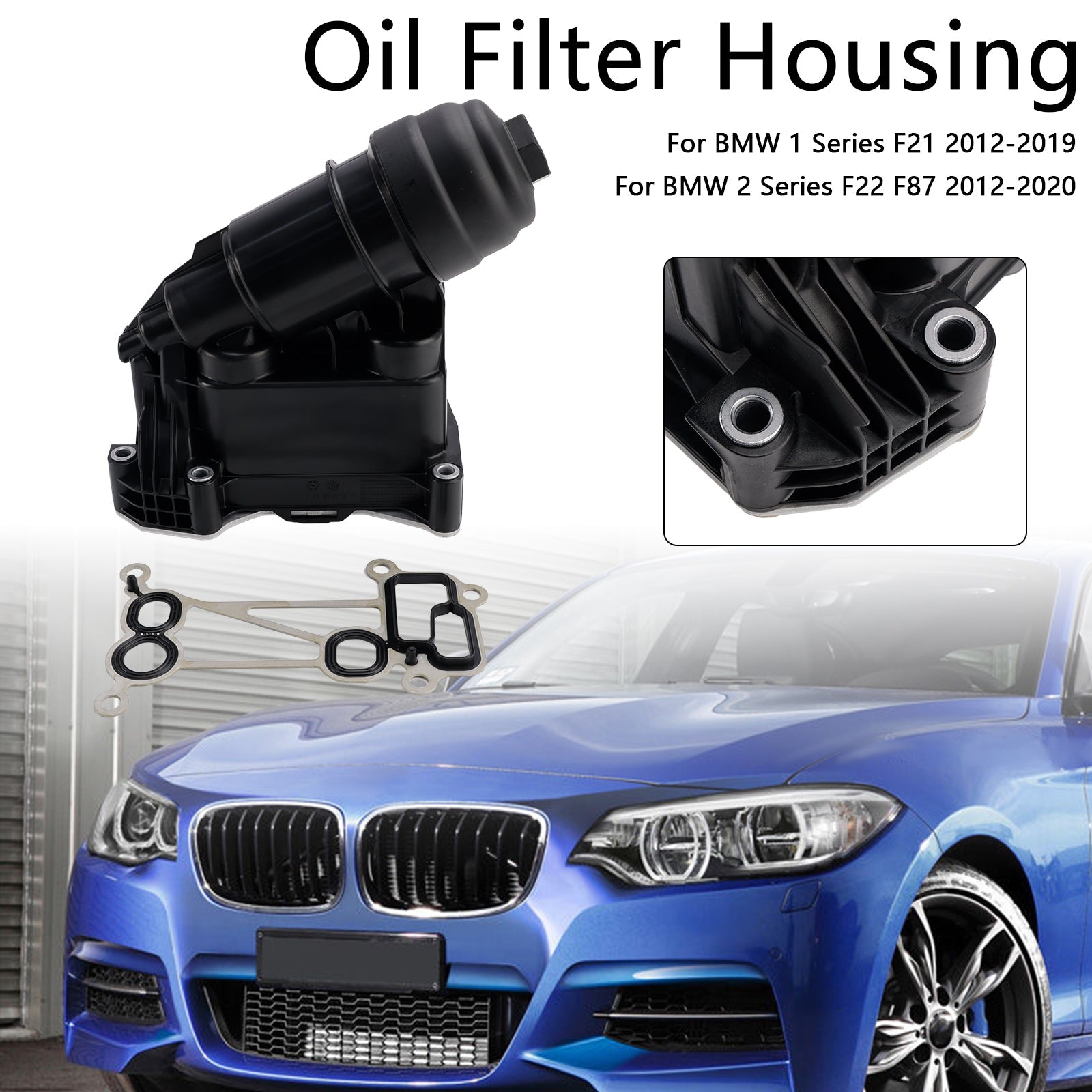 2007-2012 BMW 3-serie E91 Oljefilterhus 7800066 11427800066 Generic