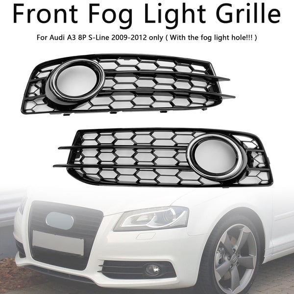 2009-2012 Audi A3 8P S-Line honingraat voorbumper mistlamp grille afdekking 8P0807682 Generiek