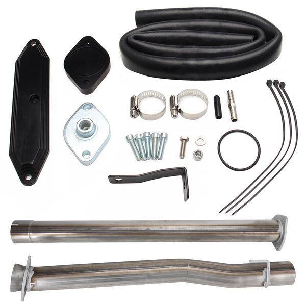 Tubo de escape silenciador de 4 pulgadas + kit de eliminación EGR para Ford F250 F350 F450 Super Duty genérico 11-22 6.7L