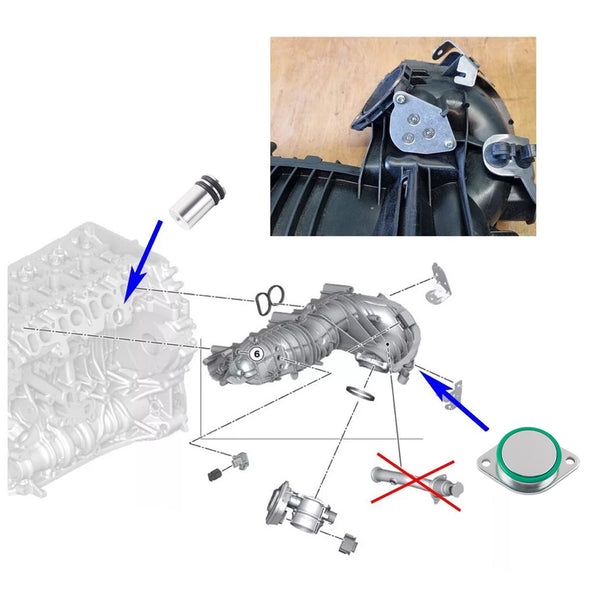 BMW N47 N47S 2.0 D E81 87 88 82 90 E84 EGR Kylarpackning Reparation Byt ut kit