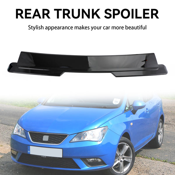 2008-2017 Seat Ibiza 6J 4 portes Noir brillant Aileron de toit arrière générique