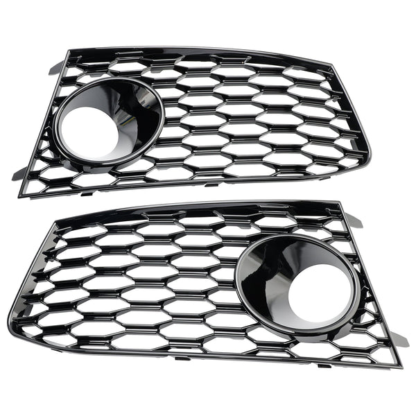 2014-2018 Audi RS7 Pair Front Bumper Fog Light Lamp Frame Grille Covers