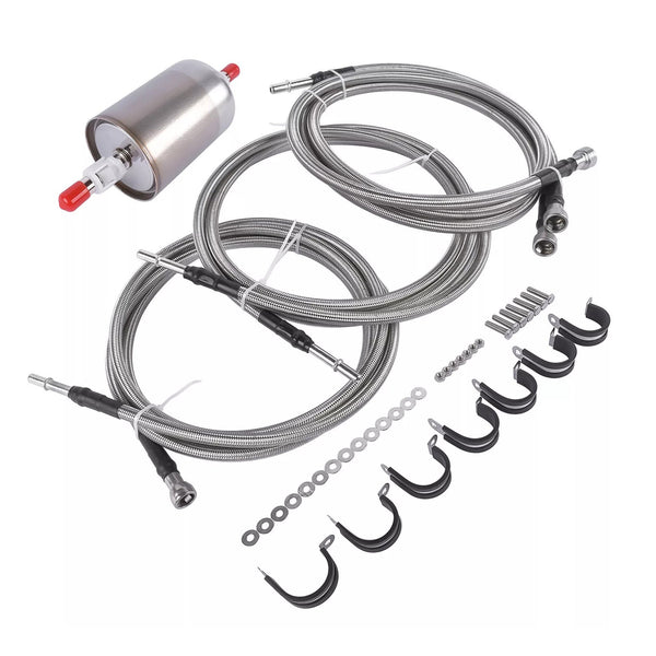 1999-2003 GMC Sierra 1500 2500 Kit de conduites de carburant tressées en acier inoxydable 819-840 15043857 générique