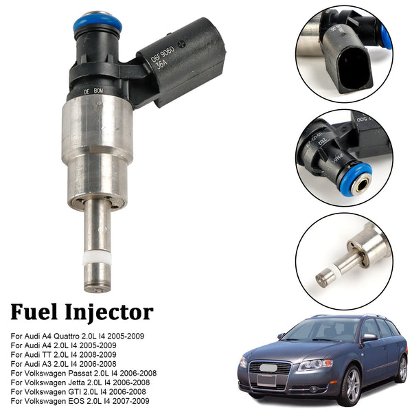 2008-2009 Audi TT 2.0L I4 Inyector de combustible 06F906036A 0261500022 Genérico