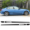 2 stuks Side Skirt Stripes Decal Sticker voor Mercedes BenzW205 C-Klasse AMG Zwart