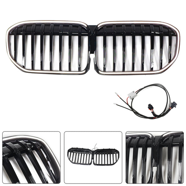 2019-2022 BMW 7-serie G11 G12 Enkel lamell glans sort frontgrill Generisk
