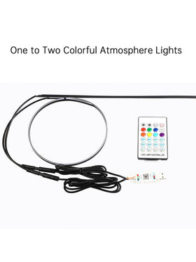 Central Control Ambient Interior Colorful LED Flowing Decorative Light 110cm+35cm