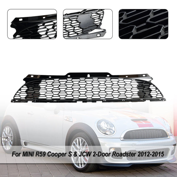 2008-2014 MINI R55 Cooper S JCW 5-dörrars Estate Gloss Black Front Stötfångargrill Generic