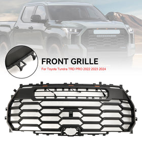 Parrilla frontal negra mate 53101-0C220 compatible con Toyota Tundra 2022-2024 TRD PRO genérico