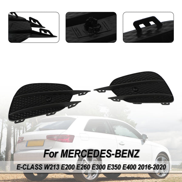 2016–2020 Benz E-Klasse W213 E200 E260 E300 E350 E400, 2 Stück Stoßstangengrill, Nebelscheinwerfer, Grillverkleidung, 2138856800, Generisch