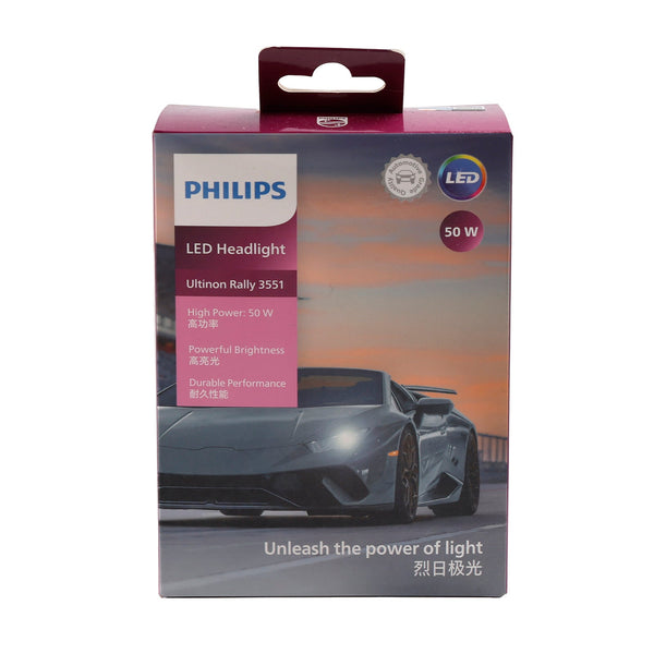 Philips Car Light LED-HL Ultinon Rally3551 9005/6 HB3/4 12/24V 50W 6500K 11005U3551 Generico