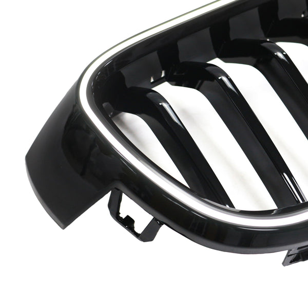 2012-2019 BMW 3 Série F30 F31 F35 GLOSS Černá přední ledvinová mřížka 51137263481 Generic