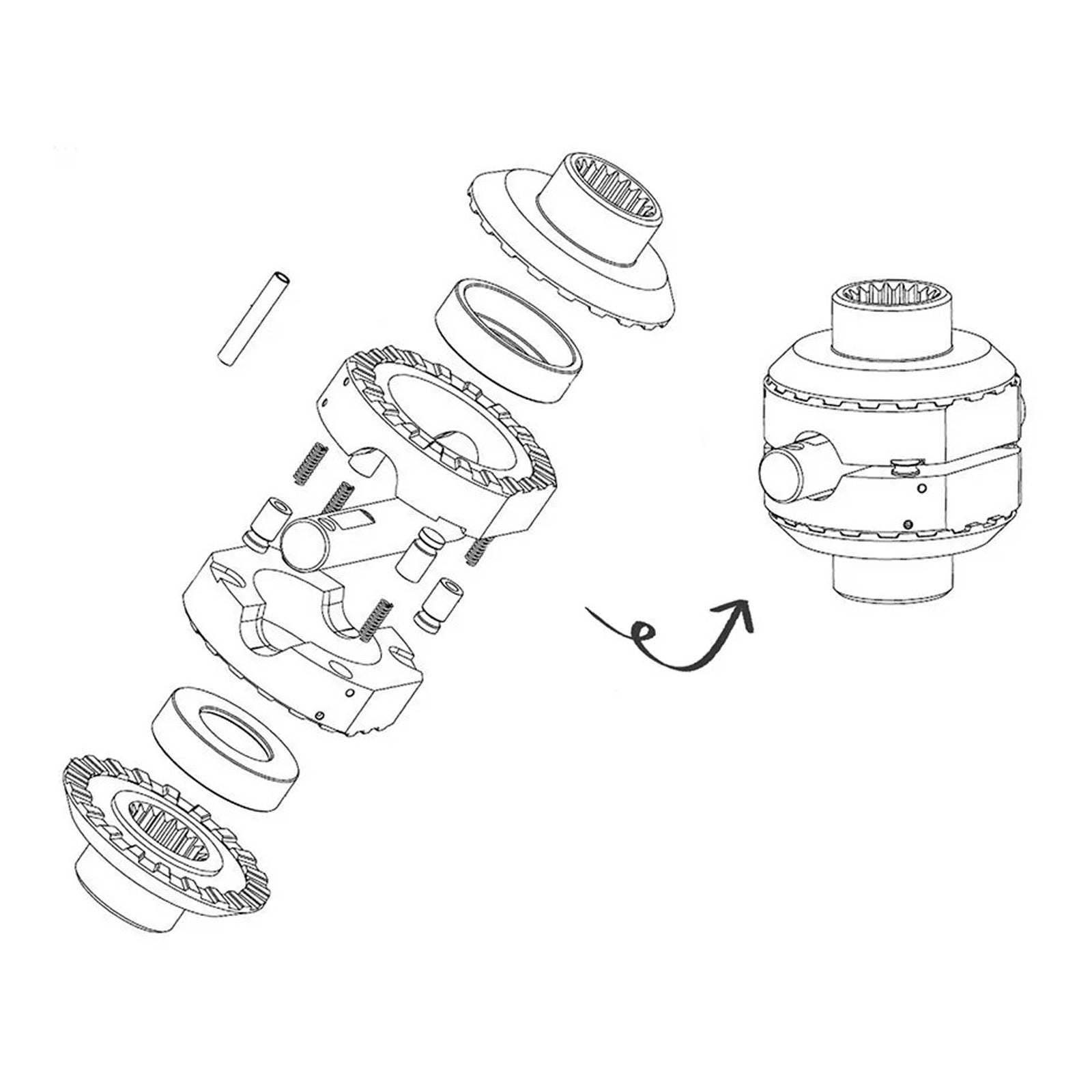 1976-1981 Volvo 265 Bakre passform Dana 30 27 Spline Front Differensial Locker SLD3027 Generic