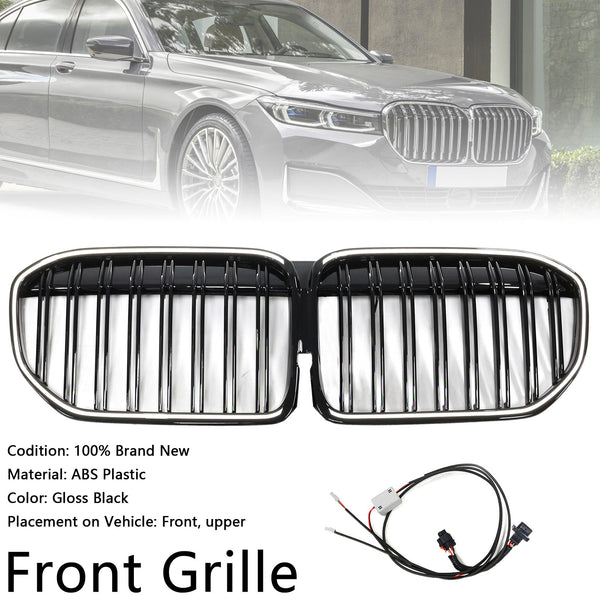 2019-2022 BMW 7 Série G11 G12 Dvojitá slabora Gloss Black Front Grill Grille Generic