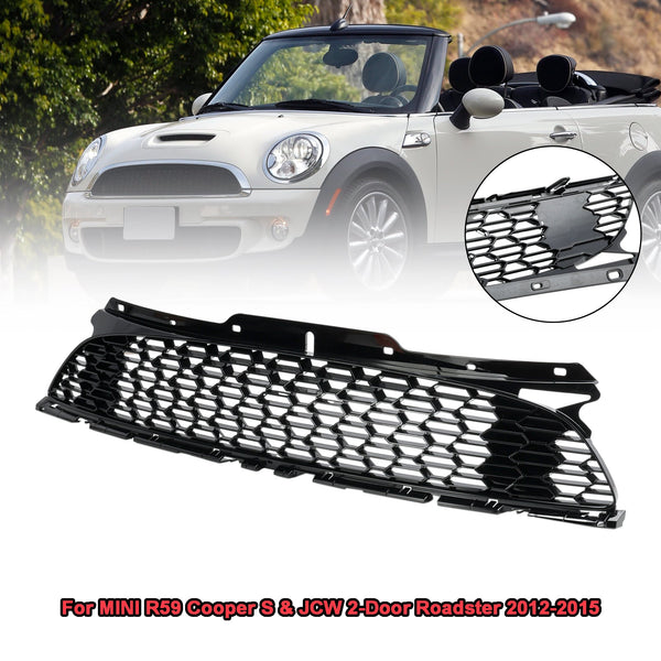 MINI R59 Cooper S JCW 2-Door Roadster 2012-2015 Gloss Black Front Bumper Grill Grille