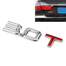 3.0T 3D Metal Emblem Badge Sticker For Audi A3 A4 A5 A6 A7 B6 B7 B8 Q3 Q5 Q7 TT