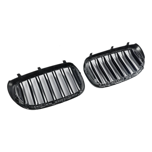 2015.07-2019.01 BMW 7-serie G11 Sedan 5-dörrars Pre-Facelift Svart 2 Lamell Front Njurgrill Generic