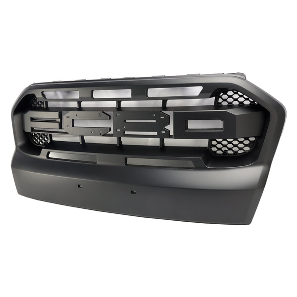 Mattschwarzer Frontstoßstangengrill im Ranger-Raptor-Stil, passend für Ford Ranger 2015–2019 T7