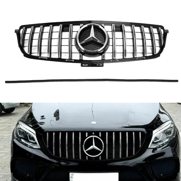 2012–2015 Benz W166 ML-Klasse ML300 ML320 ML350 ML400 GTR Style Chrom Schwarz Frontgrill Grill Generic