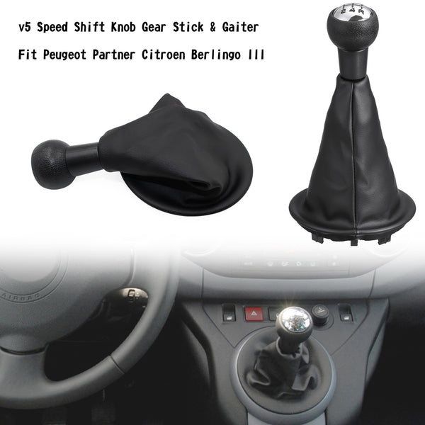 2008-2021 Peugeot Partner 5-växlad växlingsknopp Gear Stick & Gaiter Generic