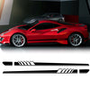 2 stuks Side Skirt Stripes Decal Sticker voor Mercedes BenzW205 C-Klasse AMG Zwart